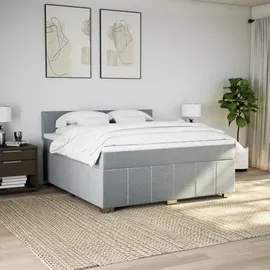 vidaXL Boxspringbett 180 x 200 cm Hellgrau