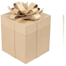 Décopatch Pappmaché Set mit 2 viereckigen Geschenkboxen 26 x 26 x 27 cm und 26 x 26 x 32,5 cm 2-tlg. braun