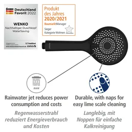 Wenko Brauseset Watersaving Schwarz 25453100