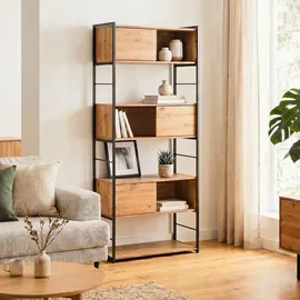 CaliCosy Bücherregal Holzwerkstoff 40 x 196,5 cm braun