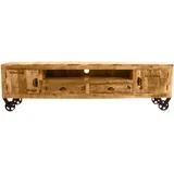 SIT Möbel Lowboard SIT Rustic beige natur B:200cm H:55cm T:40cm, Massivholz, Sideboards, Lowboard, Shabby Chic, Vintage