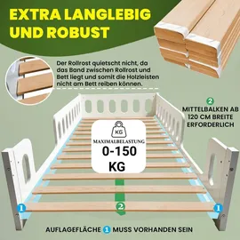 Coemo Rollrost VENO 120 x 200 cm - 13 Leisten - Massivholz