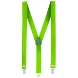 Boland - Hosenträger, verstellbar, elegant, 20er Jahre, Gatsby, Karneval, Halloween, Fasching, Mottoparty, Verkleidung, Theater, Accessoire, verde neon, Neongrün