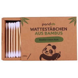 pandoo Bambus-Wattestäbchen, 200 Stück