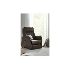 Hukla Relaxsessel Pascal Leder 83 x 105 x 90 cm Braun drehbar
