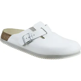 Birkenstock Boston Super Grip Naturleder weiß schmal 45