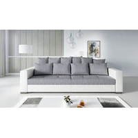 Küchen-Preisbombe Modernes Big Sofa Couch Jumbo 1 - Weiß - Hellgrau,