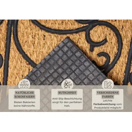 HANSE HOME Rechteckig 45 x 75 cm Braun/Schwarz