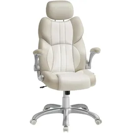 Songmics Stevon Gaming-Stuhl Creme