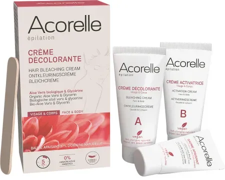 Acorelle Epilation Bleichcreme Gesicht Und Körper Bio Tuben 3x30ml