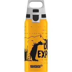 SIGG BRAVE BAER 0.6 L Trinkflasche ALU mit WMB ONE TOP, BPA frei, Auslaufsiche