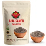 Chiasamen 200g – 100% Natürlich, Reich an Omega-3, Ballaststoffen & Eiweiß – Vegan, Glutenfrei, Rohes Superfood – Ideal für Smoothies, Backen, Porridge, Salate – Wiederverschließbarer Beutel