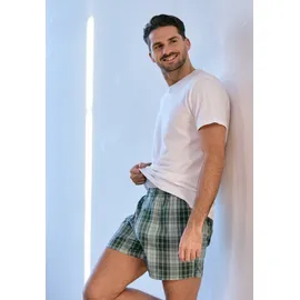 Danish Endurance AMERICAN BOXERSHORTS FÜR HERREN - 4-Pack - Blau/Rot - M