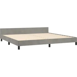 vidaXL Bettgestell 200 x 200 cm Hellgrau