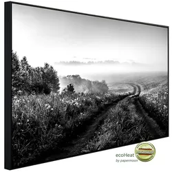 papermoon Infrarotheizung »EcoHeat - Feldweg Schwarz + Weiss«, Matt-Effekt - bunt