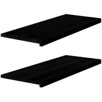 VidaXL Fensterbänke 2 Stk. Dunkelbraun 100x40x2 cm Massivholz Eiche