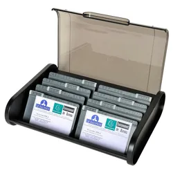 Exacompta 68114D 18x Karteikasten für Visitenkarten Topline - Schwarz