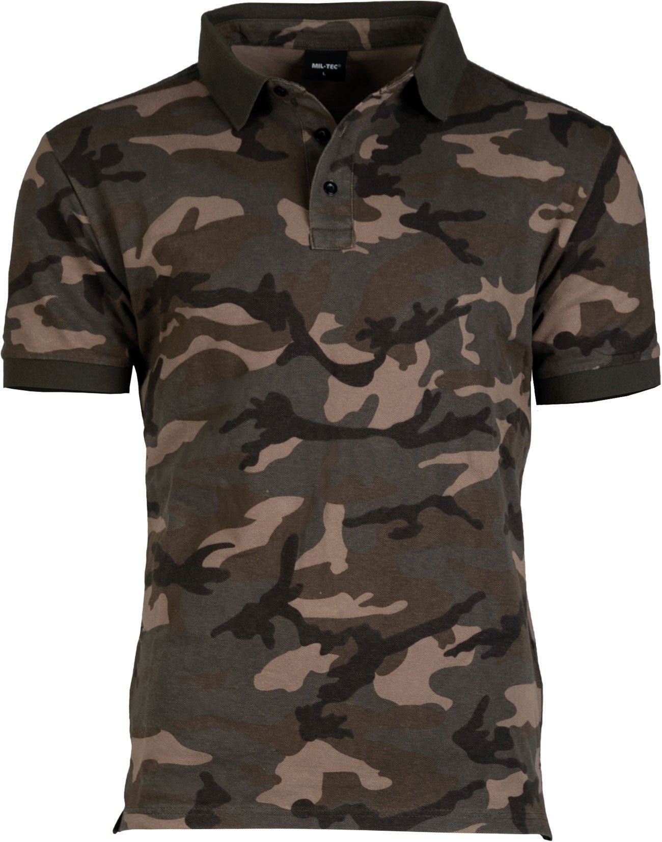 Mil-Tec Camo Pique, polo - Woodland - L