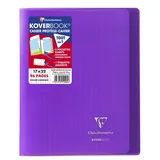 Clairefontaine 951405C - Packung mit 10 Heften Koverbook 17x22 cm, 48 Blatt Französische Lineatur, 90g, Einband PP, Lila, 1 Pack