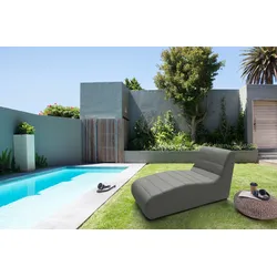 Sofaelement DOMO COLLECTION "Soleil, pflegeleichter und wetterfester Bezug", grau (anthrazit), B:73cm H:80cm T:152cm, 100% solution dyed Acryl, Polsterelemente, Outdoor, besonderes Design und Formgebung, individuell erweiterbar