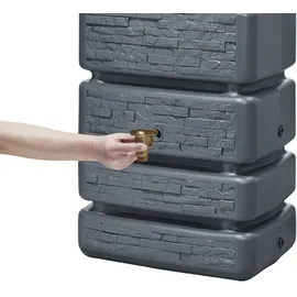 4rain Slim Stone Decor Wandtank 350 l graphitgrau