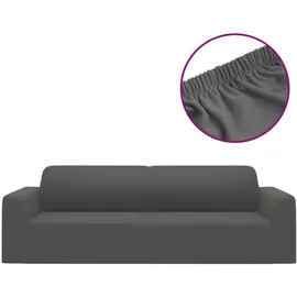 vidaXL Stretch Sofahusse 3-Sitzer Anthrazit Polyester-Jersey