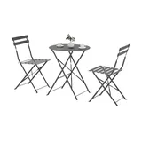 Möbel Kraft Balkon-Set 3-tlg. Grau