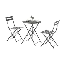 Möbel Kraft Balkon-Set 3-tlg. Grau