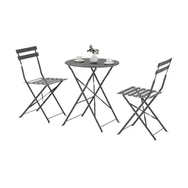 Möbel Kraft Balkon-Set 3-tlg. Grau