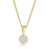 Diamore Elli DIAMONDS Halskette Damen mit Anhänger Elegant mit Diamant (0.12 ct.) in in 585 Gelbgold 45
