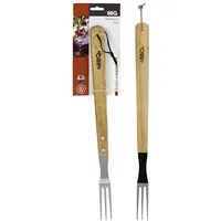 BBQ Collection Grillgabel 46 cm Edelstahl Holz silber/natur