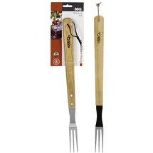 BBQ Collection Grillgabel 46 cm Edelstahl Holz silber/natur