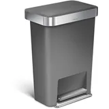 simplehuman Treteimer 45l Kunststoff grau