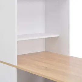 vidaXL Bartisch mit Schrank 115 x 59 x 200 cm Weiß