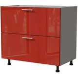 Feldmann-Küchen Schubladenschrank Brerra 90 x 50 x 82 cm Grau