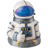große Spardose - Astronaut - Weltraum - mit Verschluss - 14 cm - stabile Sparbüchse aus Kunstharz/Polystone - Sparschwein - für Kinder & Erwachsene/Kinder..