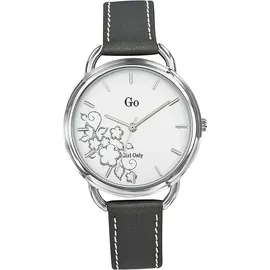 Go Girl only Girl Only Quarz Armbanduhr Grau Weiß Lederarmband D2UGO699107
