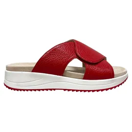 CAPRICE Damen Sandale aus Leder, Rot (RED Deer), 38