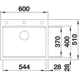 Blanco Etagon 6 weiß + Excenterbetätigung + InFino