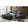 KAWOLA Sofa LOLA Ecksofa Stoff schwarz mit motorischer Relaxfunktion Recamiere links - Schwarz