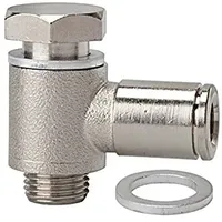 Riegler L-Steckverschraubung »metallica«, M5 a., Schlauch- Ø6, MS vern.