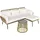 Outsunny Rattan Set 3-tlg. Kaffee