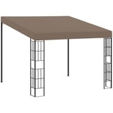 Kstyhome Wand-Pavillon, Partyzelt, Gartenpavillon, Zeltgarage, Bierzelt, Weidezelt, Carport, Lagerzelt Winterfest, Garagenzelt, 3x3 m Taupe Stoff