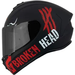 Broken Head Integralhelm Adrenalin Therapy 4X Rot + Schwarzes Visier