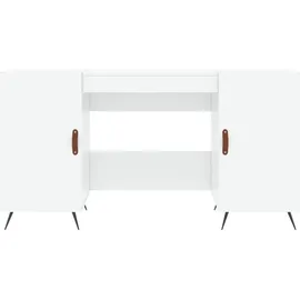 vidaXL Schreibtisch Hochglanz-Weiß 140x50x75 cm Holzwerkstoff