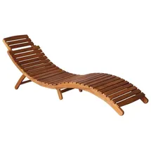 vidaXL Sonnenliegen 2 Stk. mit Tisch und Auflagen Massivholz Akazie