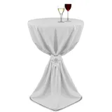 Beautissu Stehtischhusse Giulia Weiß Ø 70 cm