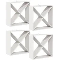 VidaXL Weinregal 62 x 25 x 62 cm Weiß