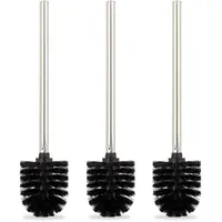 Relaxdays Toilettenbürste, 3er Set, WC, Ersatz, Abnehmbarer Bürstenkopf, Klobürste
