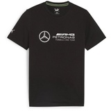 Puma Herren T-Shirt - MAPF1 Mercedes Essential Logo Tee, Rundhals, Baumwolle, einfarbig Schwarz 2XL